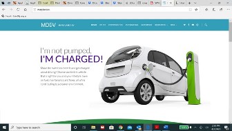 Website rebranding project for Sharp & Company's client, Maryland Electric Vehicles